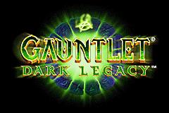 Gauntlet Dark Legacy title screen for GameBoy Advance
